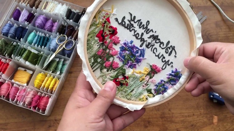 How to Finish An Embroidery Hoop Tutorial