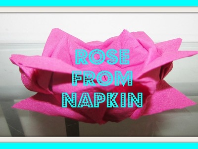 How to fold a napkin rose. Paper napkin rose, flower. Napkin DIY.