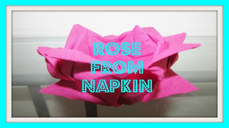 How to fold a napkin rose. Paper napkin rose, flower. Napkin DIY.