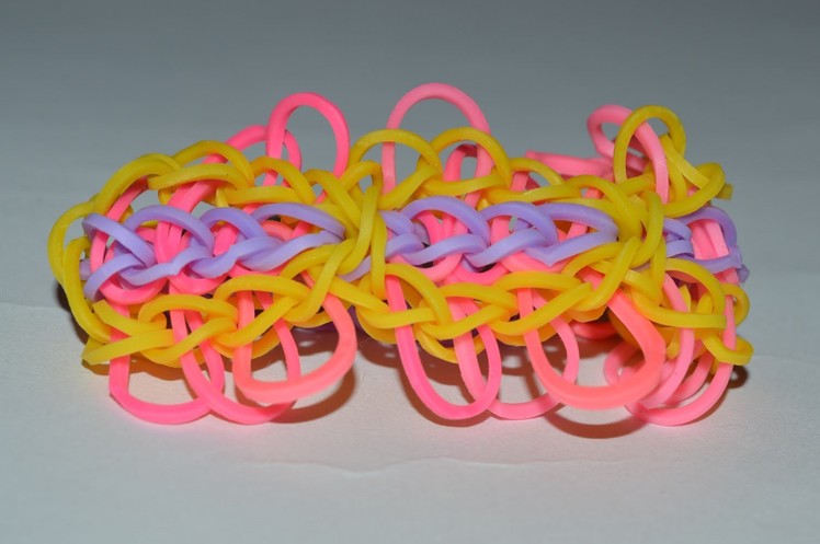 How to Make a Butterfly Rubber Band Bracelet - Step by Step Instruction Tutorial - Mazichands.com