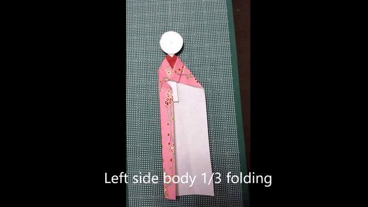 How to make a Japanese Paper Doll Bookmark-01