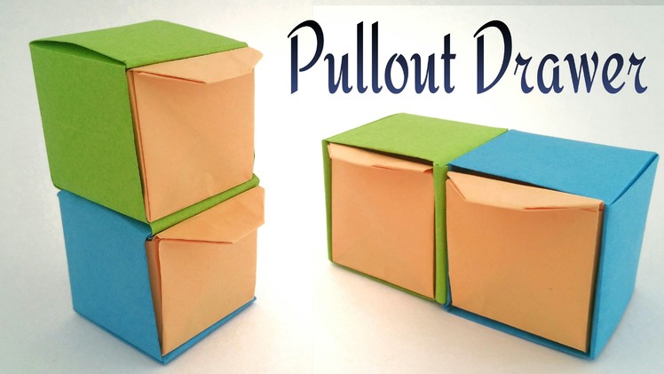 How to make a paper "Pullout Drawer" - Modular Useful Origami tutorial