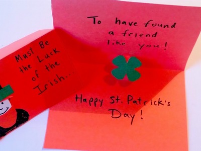 How to Make a Pop-Up Shamrock Card for St. Patrick's Day - Easy Craft for Kids