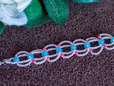 How to make beaded bracelet at home | bracelet making tutorial |