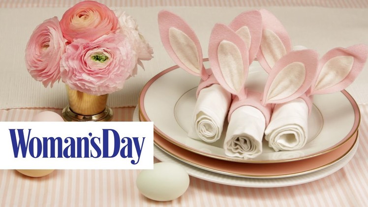 How to Make Bunny Ear Napkin Rings | Woman's Day