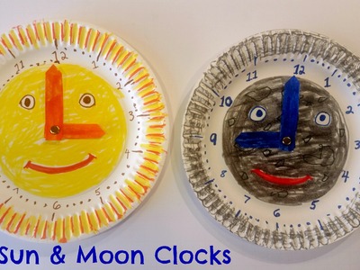 How to Make Easy Paper Plate Clock for Kids - Great Daylight Savings Time Craft