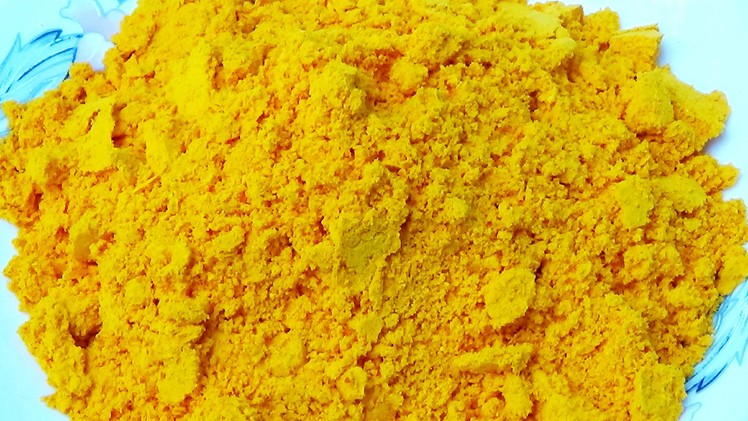 How to make Natural, Herbal & Organic Colours at home for Holi (Yellow Powder).Gulal By LathaChannel