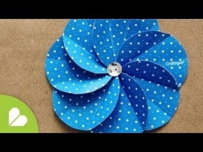 How to make paper scrapbook flower