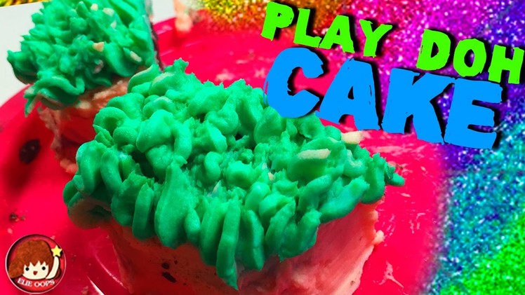 How to Make Play Doh Grass Chocolate  Cake - Elieoops