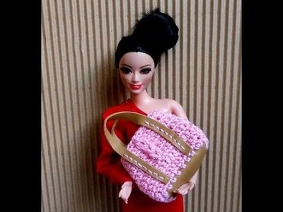 How to sew Barbie bag leather handles-Como coser bolsas bonecas Asas de couro -Hand sew leather