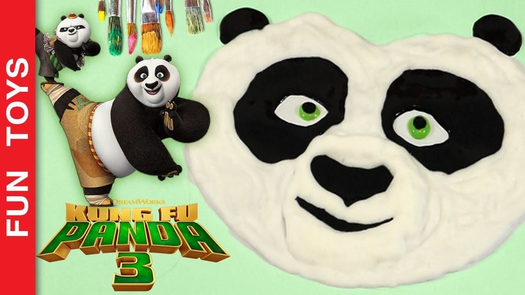 Kung Fu Panda 3 Puffy Paint - DIY SpeedPaint Fast Drawing Plush Surprise Egg Toy Brinquedos Juguetes