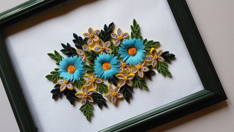 Paper Quilling Designs | Wall Frames Flowers DIY | HandiWorks #48