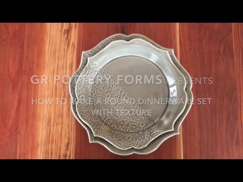 Pottery Tutorial : How to Make a Dinnerware Set with Texture