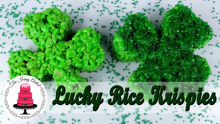 St.Patrick's Day Rice Krispie Shamrocks - How To With The Icing Artist