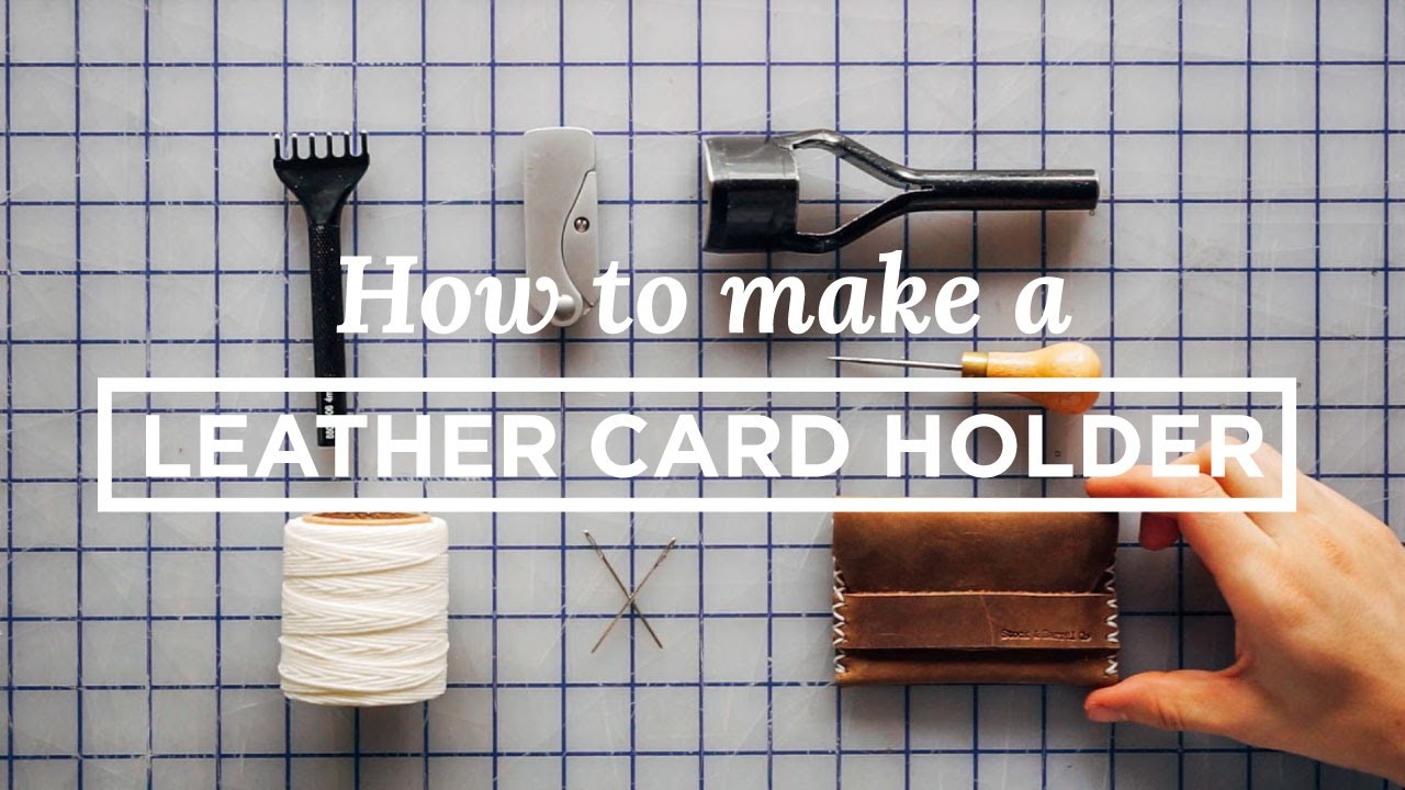 Tutorial: How to Make a Leather Card Holder (Free PDF Template) Throughout Card Stand Template