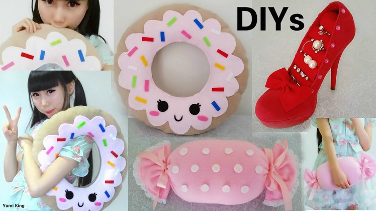 3 DIY Room Decors&Organizer: DIY Shoe Jewelry Holder+DIY Donut Pillow+ DIY Candy Pillow
