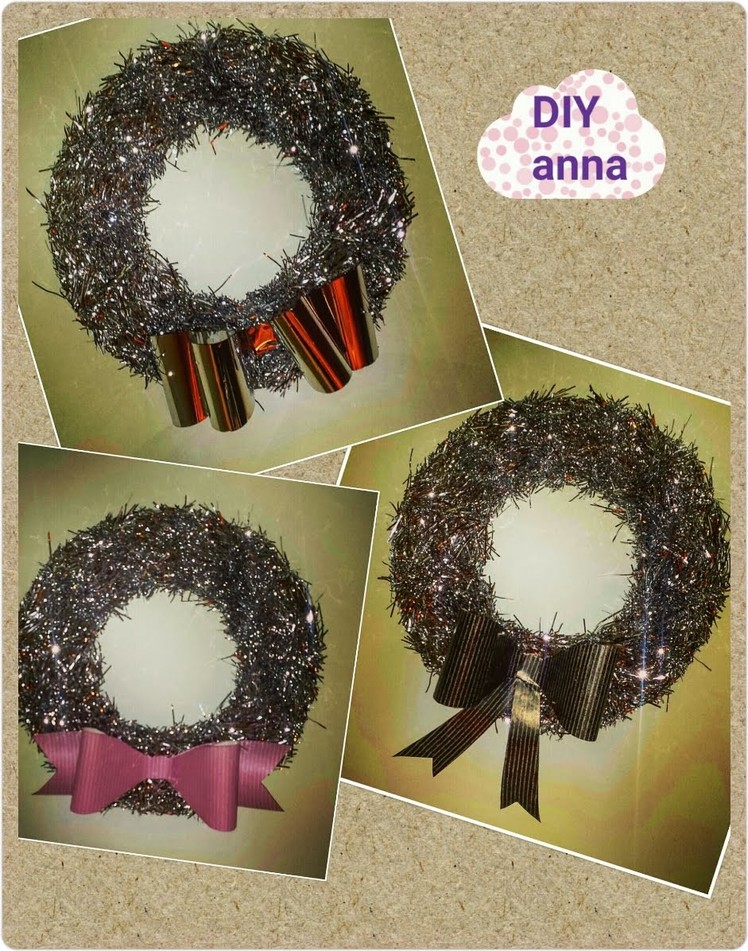Beautiful bow wreath decorations DIY craft ideas tutorial. URADI SAM