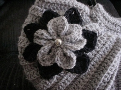 Bolsa Gris Gordita Tejida en Crochet - Fat Bottom Crochet Shiny Gray PARTE 2