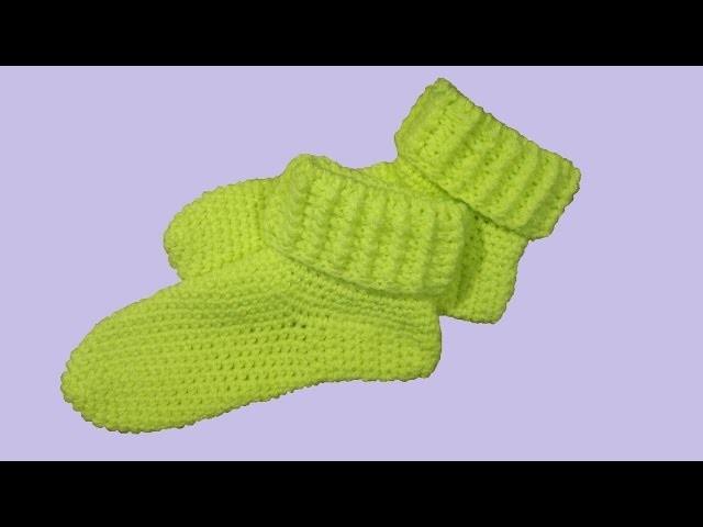 Calze all'uncinetto slippers velocissime !!! -  crochet socks - calcetines en crochet