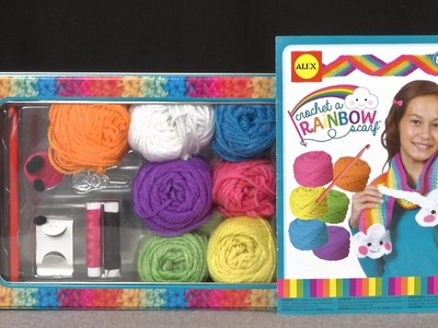 Crochet a Rainbow Scarf from Alex Brands