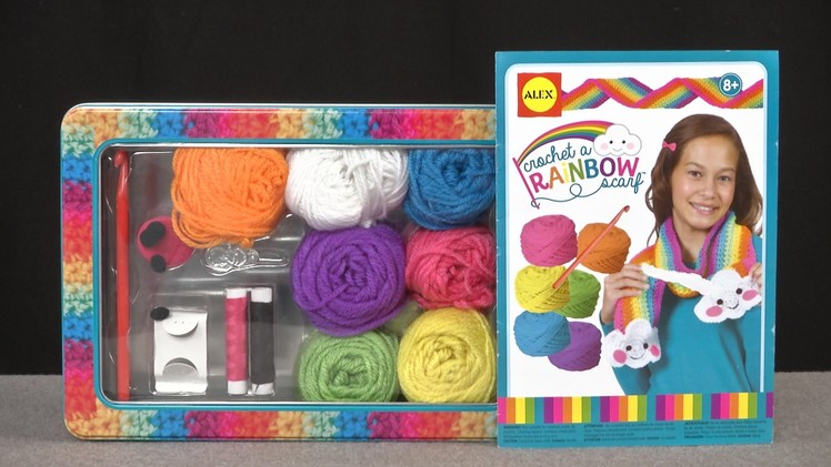Crochet a Rainbow Scarf from Alex Brands