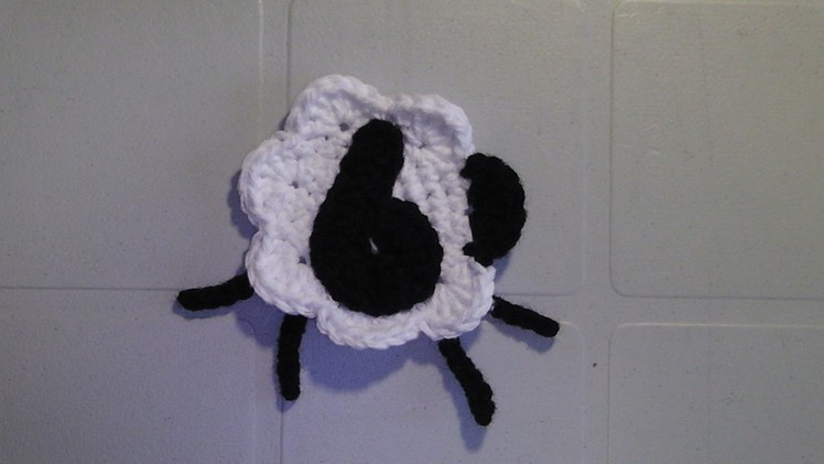 CROCHET SHEEP APPLIQUE - COUNTING SHEEP SHELL STITCH BABY BLANKET
