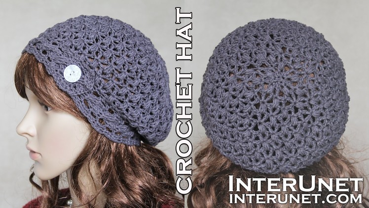 Crochet slouchy hat – pattern for beginners