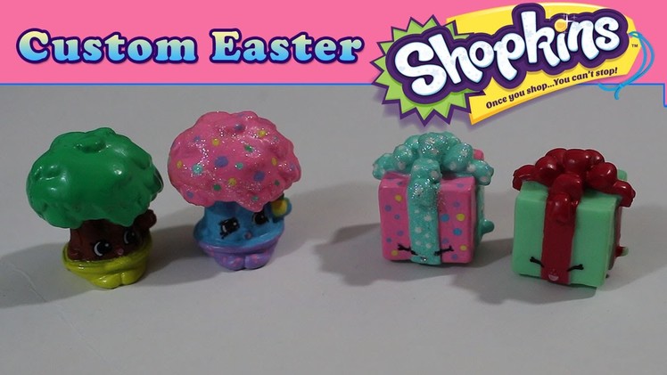 Custom Easter Shopkins - Season 4 Tiny Tree & Miss Pressy - DIY Pastel Crafts