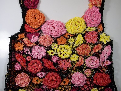 Demo:  Crocheting the Netting on a Freeform. Irish Crochet Lace Camisole