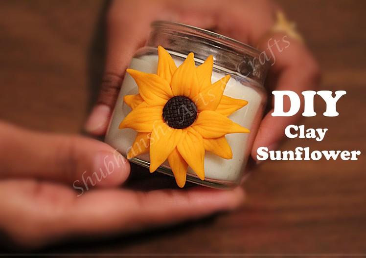 DIY | Clay flower Tutorial - Sunflower | using only Kitchen tools | Easy & quick
