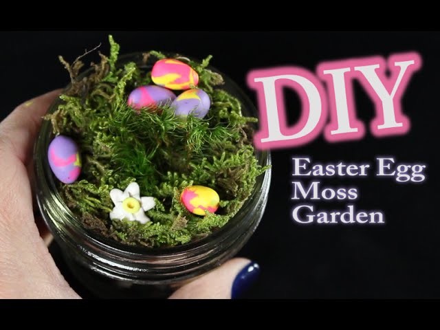 DIY Easter Egg Moss Garden or Terrarium