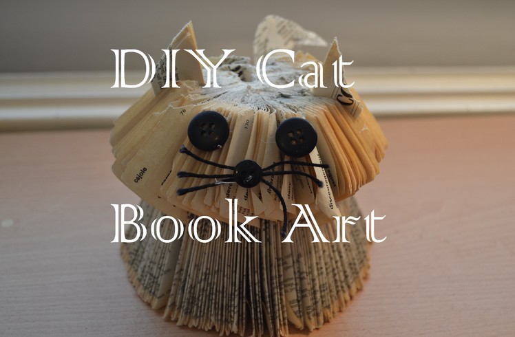 DIY Easy Cat Book Art