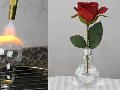 DIY ideas: Light Bulb Vase with a Flat Bottom