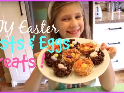DIY Mini Eggs in Nests Treats | How to make Quick and Easy Snacks for Spring | JazzyGirlStuff