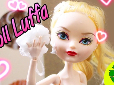 DIY Miniature doll luffa or bathing sponge - Super easy doll crafts