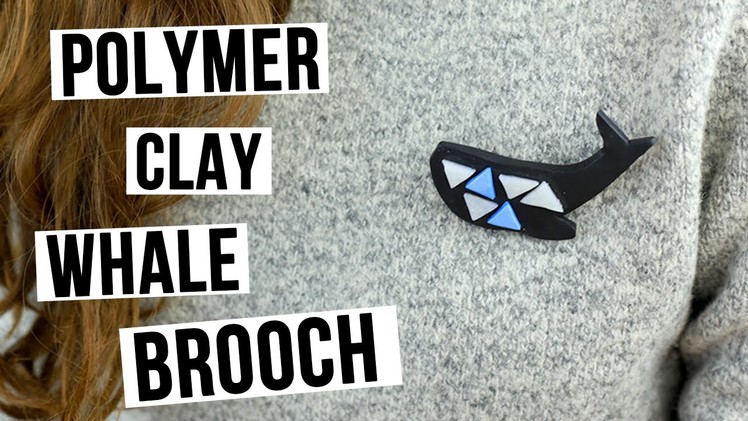 DIY Polymer Clay Whale Brooch