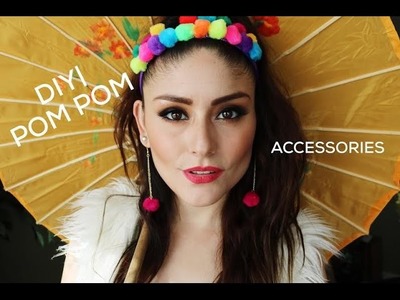 DIY| Pom Pom Accessories (Hat Trim + Earrings + Headband)