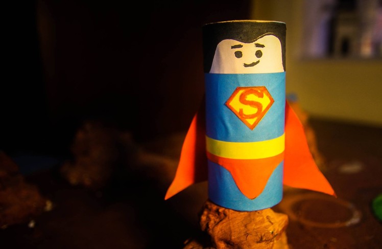 DIY - Superman Crafts For Kids Using Recycled Toilet Paper Rolls