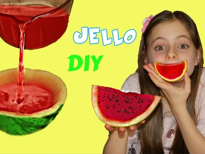 DIY - Watermelon Candy Gummy  Jello.  Kids Dessert