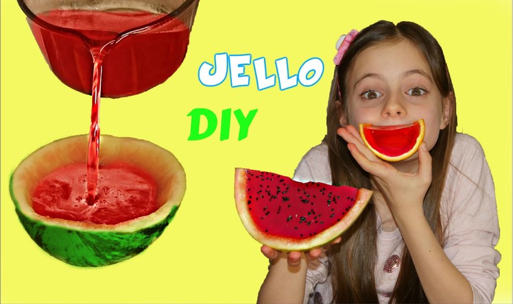 DIY - Watermelon Candy Gummy  Jello.  Kids Dessert