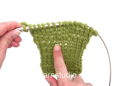 DROPS Knitting Tutorial: How to increase – by working 2 sts in 1 P st