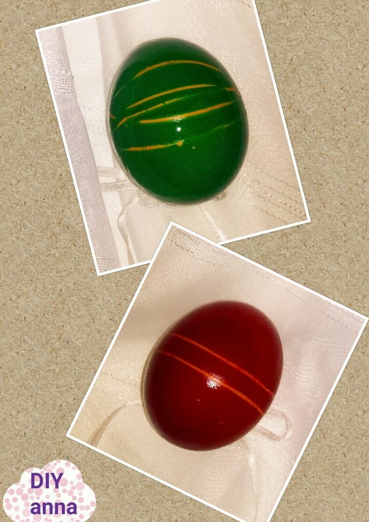 Easter eggs ideas DIY decorations rubber band craft tutorial. URADI SAM