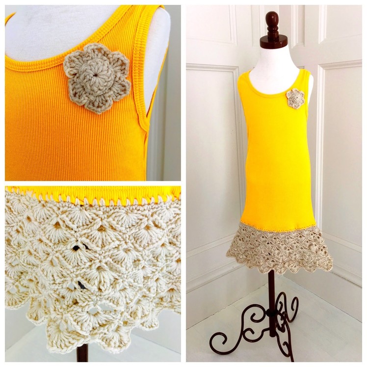 Easy Crochet Upcycled Tank Top Dress
