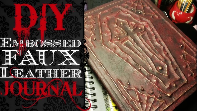 Faux Leather Embossed Antique Journal DIY.Craft With Me