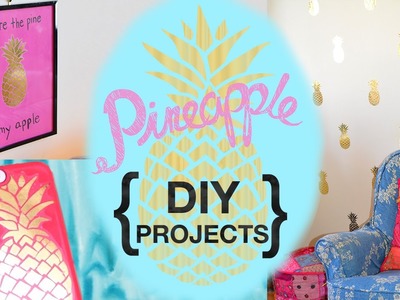 Gold Pineapple Decal DIY Projects