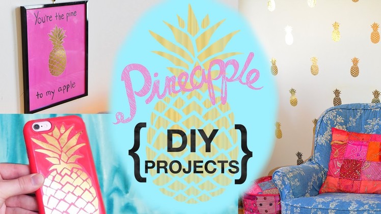 Gold Pineapple Decal DIY Projects