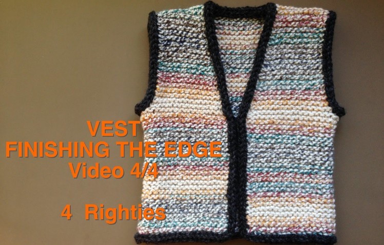 HOW 2 FINISH A VEST - Crochet Together Plus i-Cord Edge (4 Righties)