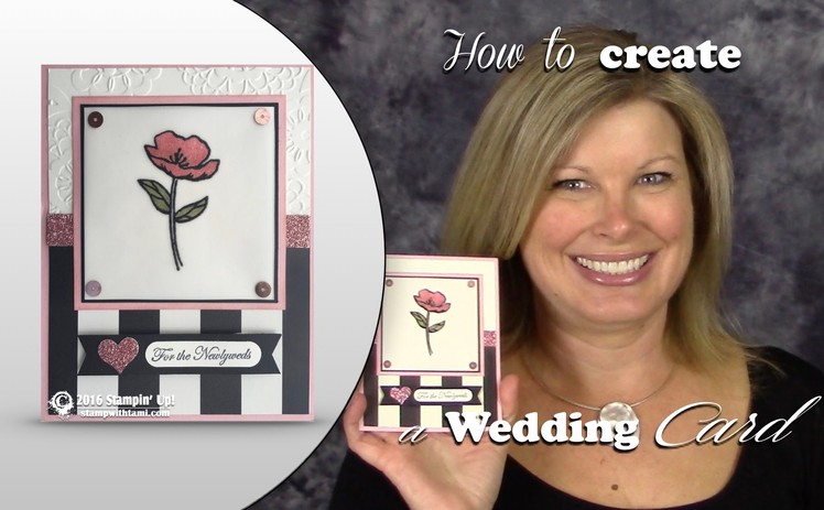 How to create a shimmer Wedding. Engagement Card featuring Stampin Up