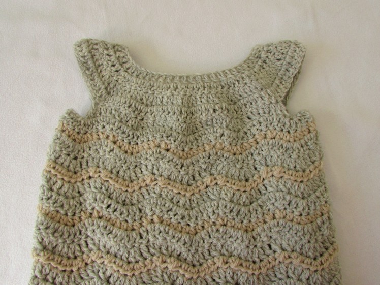 How to crochet a baby. girl's chevron dress tutorial