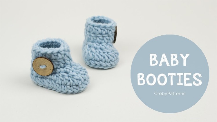How to Crochet Fast and Easy Crochet Baby Booties by Croby Patterns